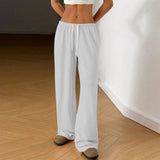 skirts : Alma | Pantalon Large Femme en Coton Élégant in Blanc van Seroa