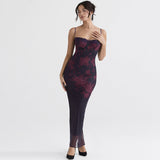 dresses : Stella - Robe Maxi Moulante Élégante en Dentelle Fleurie in van Seroa