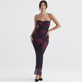 dresses : Stella - Robe Maxi Moulante Élégante en Dentelle Fleurie in van Seroa