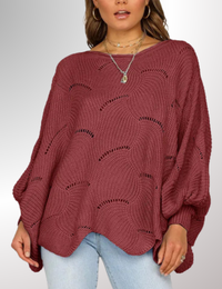 Weiter, eleganter Damenpullover, Herbstkollektion, warm und stylisch