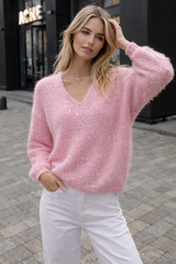 Pull Ample Femme Encolure V 1