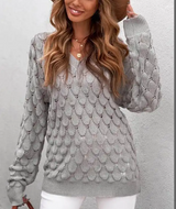 Pull Classique Femme Col en V 0