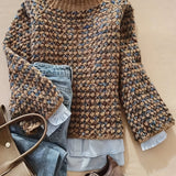 Pull Col Roulé Femme Élégant Décontracté 0
