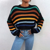 Pull Court Rayé pour Femme 1