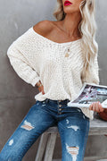 Elegancki sweter damski z odkrytymi ramionami