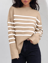 Pull Femme Ample Aérien Rayé 3