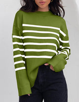Pull Femme Ample Aérien Rayé 4