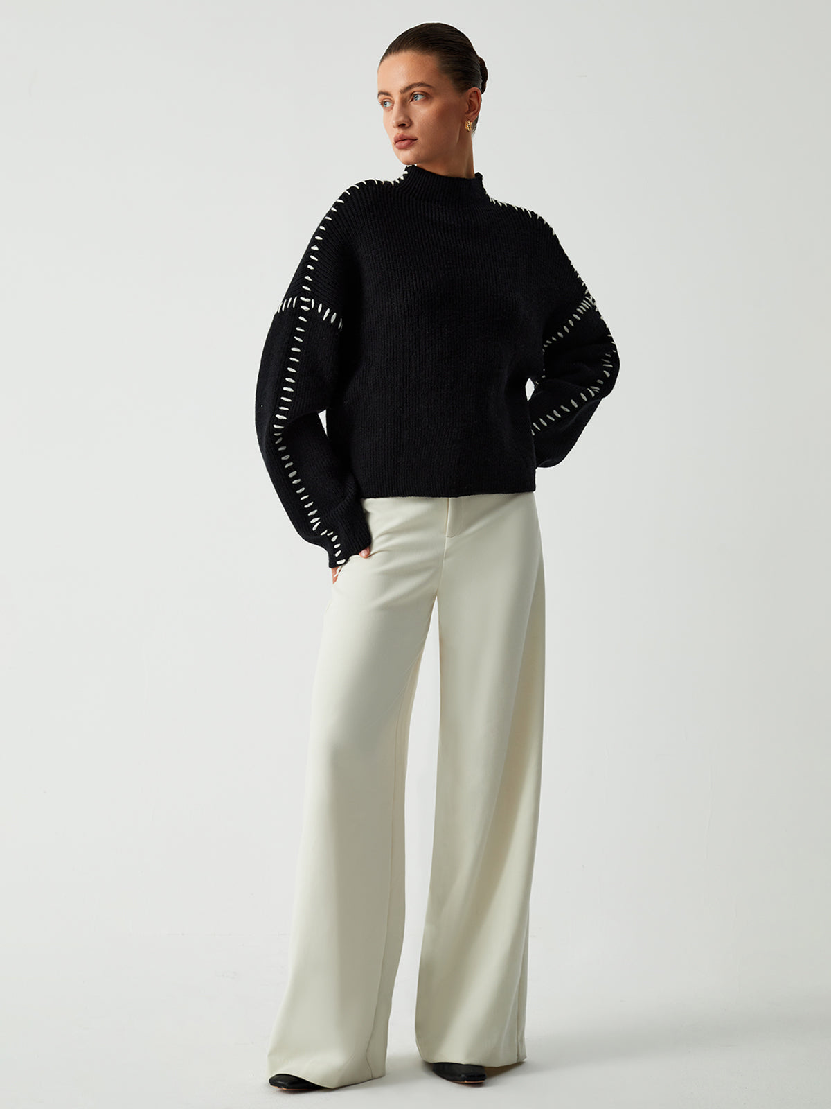 Pull Femme Ample Chic Décontracté 4