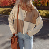 Pull Femme Ample Patchwork Confortable 1