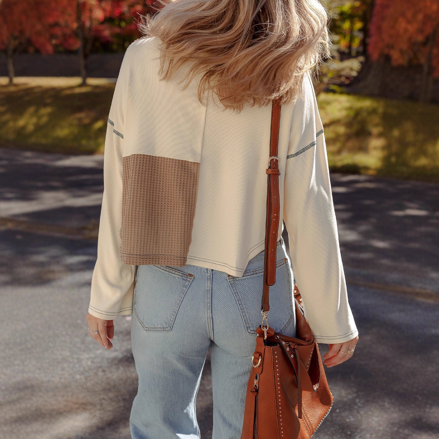 Pull Femme Ample Patchwork Confortable 4