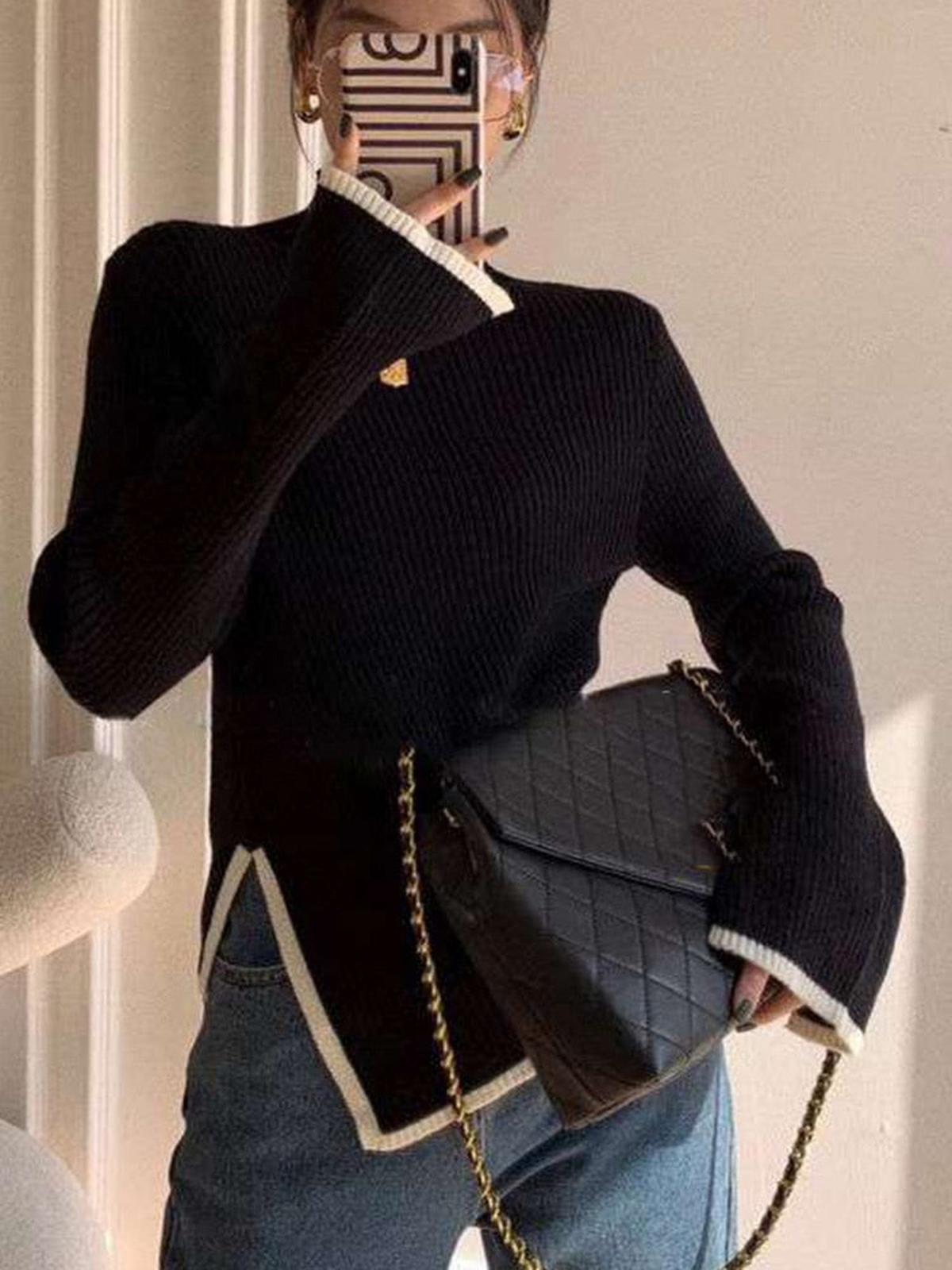 Pull Femme Asymétrique Chic Moderne 1