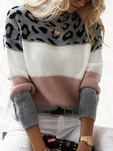Pull Femme Chic Léopard Confortable 0