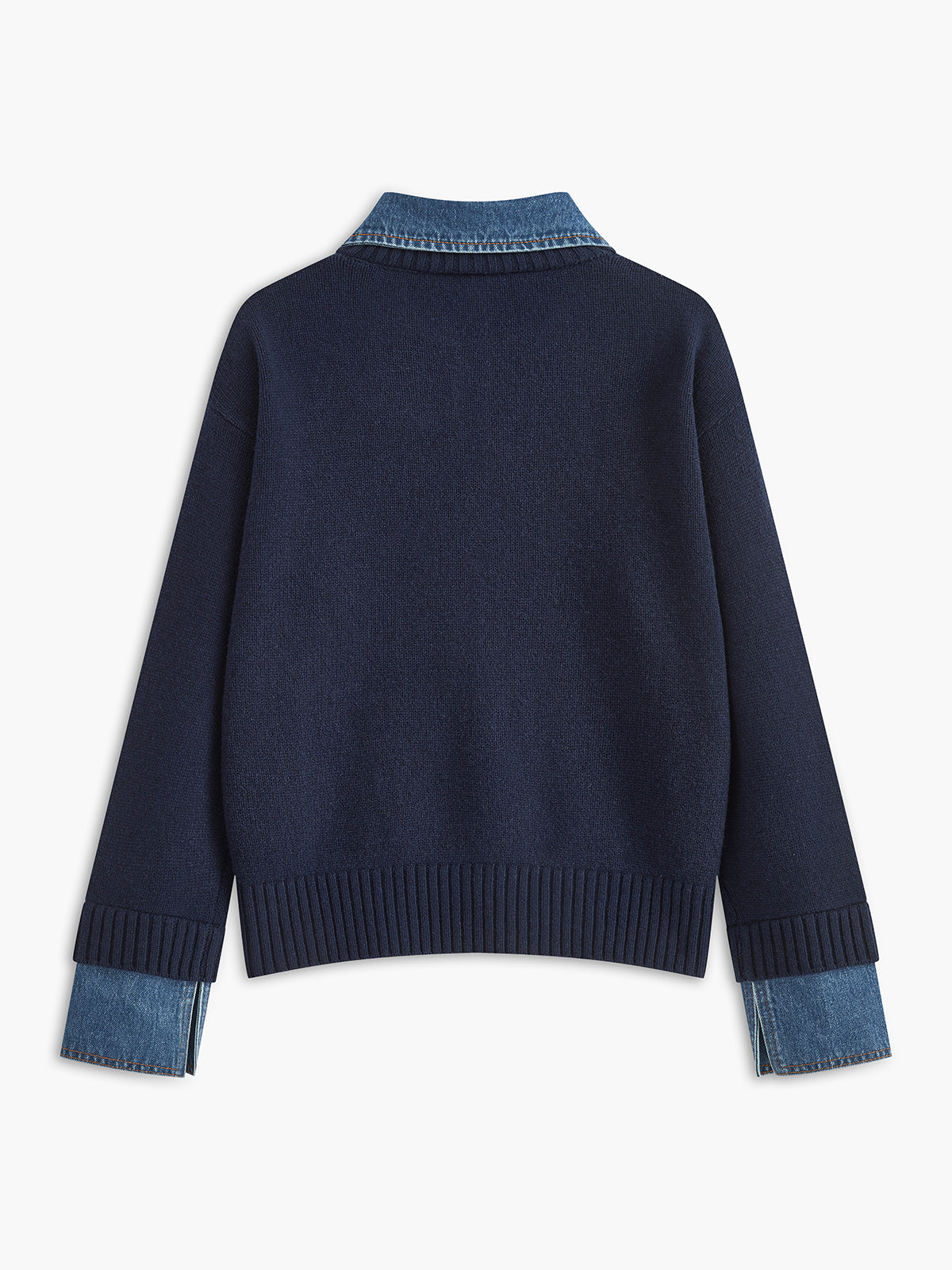 Pull Femme Chic à Col Chemise 2