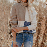 Pull Femme Col Montant Élégant et Confortable 1