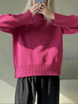 Pull Femme Col Rond Ample Décontracté 0