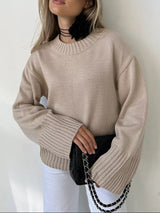 Pull Femme Col Rond Ample Décontracté 2