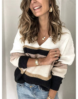 Pull Femme Col en V Décontracté Moderne 2