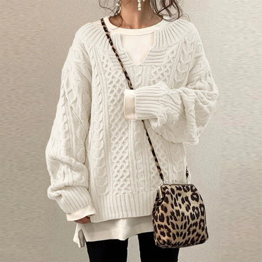 Pull Femme Confortable Tricoté Moderne 0