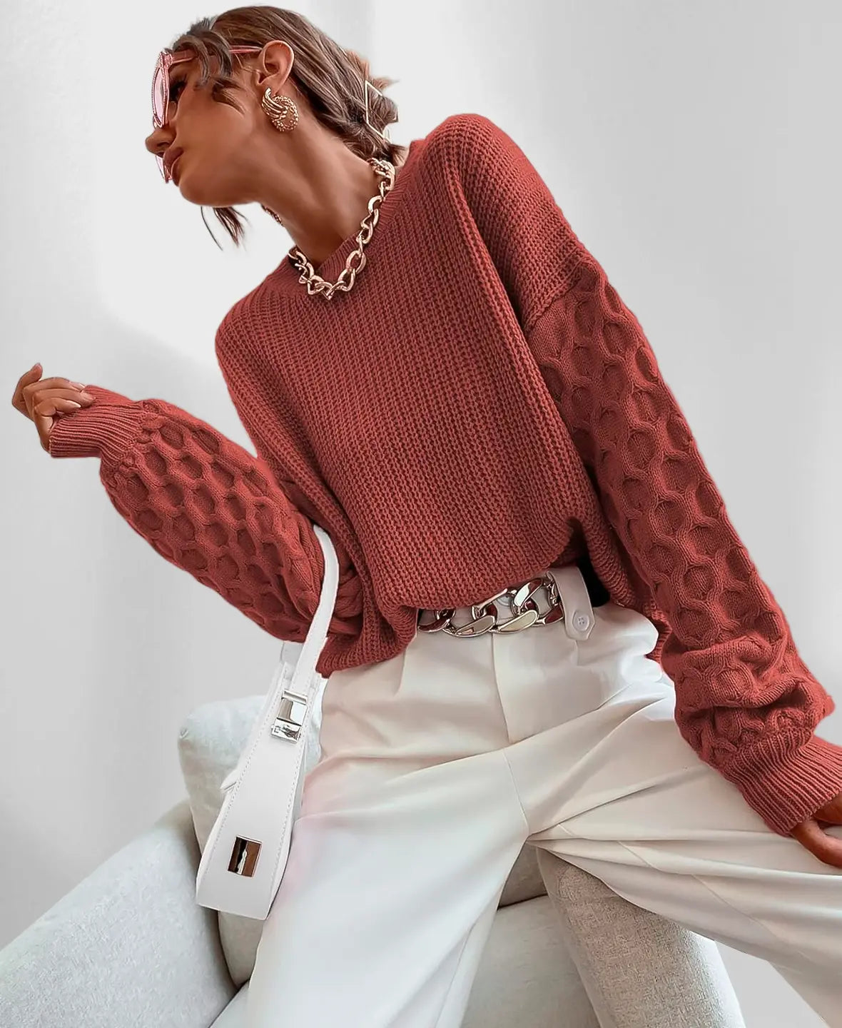 Pull Femme Confortable d'Automne Stylish 6