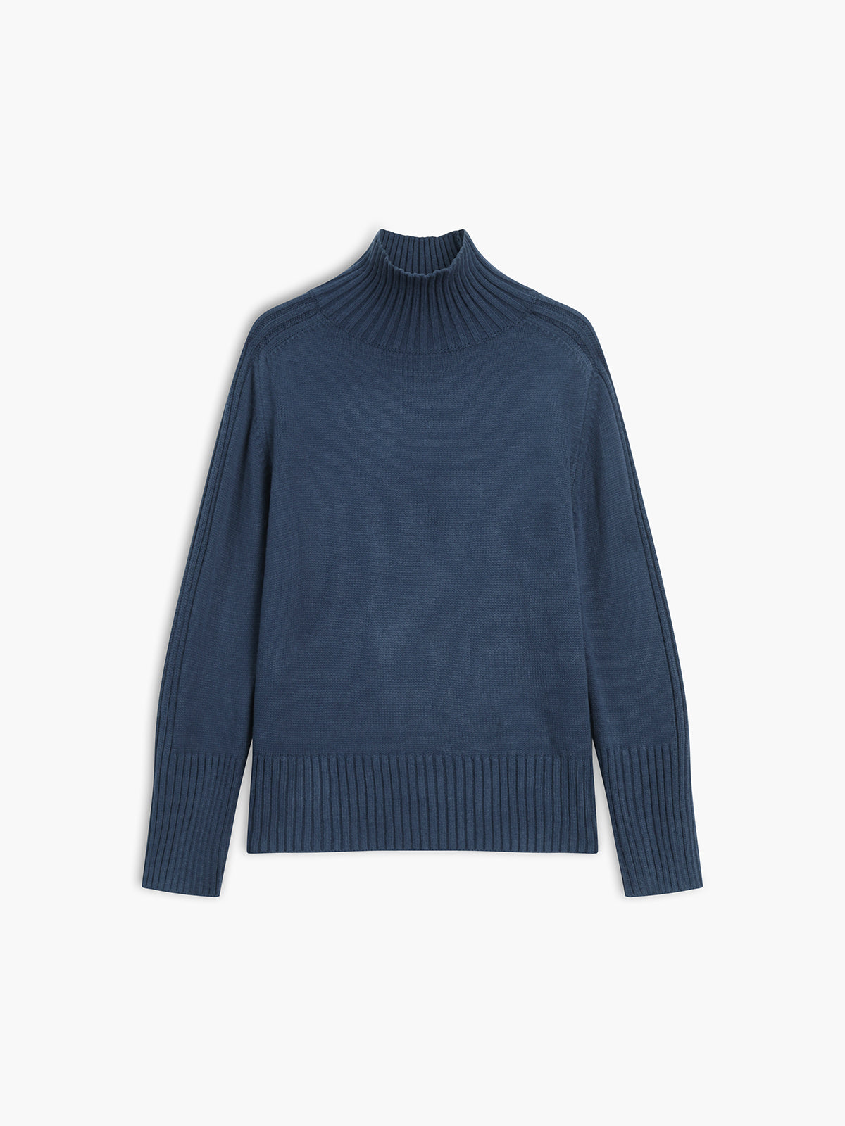 Pull Femme Côtelé Col Montant Épais 1