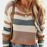 Pull Femme Décontracté Rayé Élégant 0