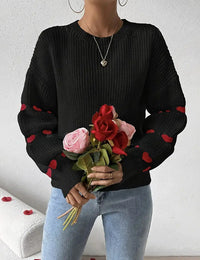 Pull Femme Décontracté à Col Rond Maille