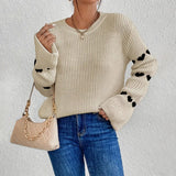 Pull Femme Décontracté à Col Rond 2