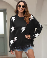 Pull Femme Décontracté à Motif Éclair 6
