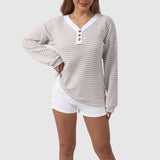 Pull Femme Décontracté à Rayures 0
