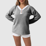 Pull Femme Décontracté à Rayures 3