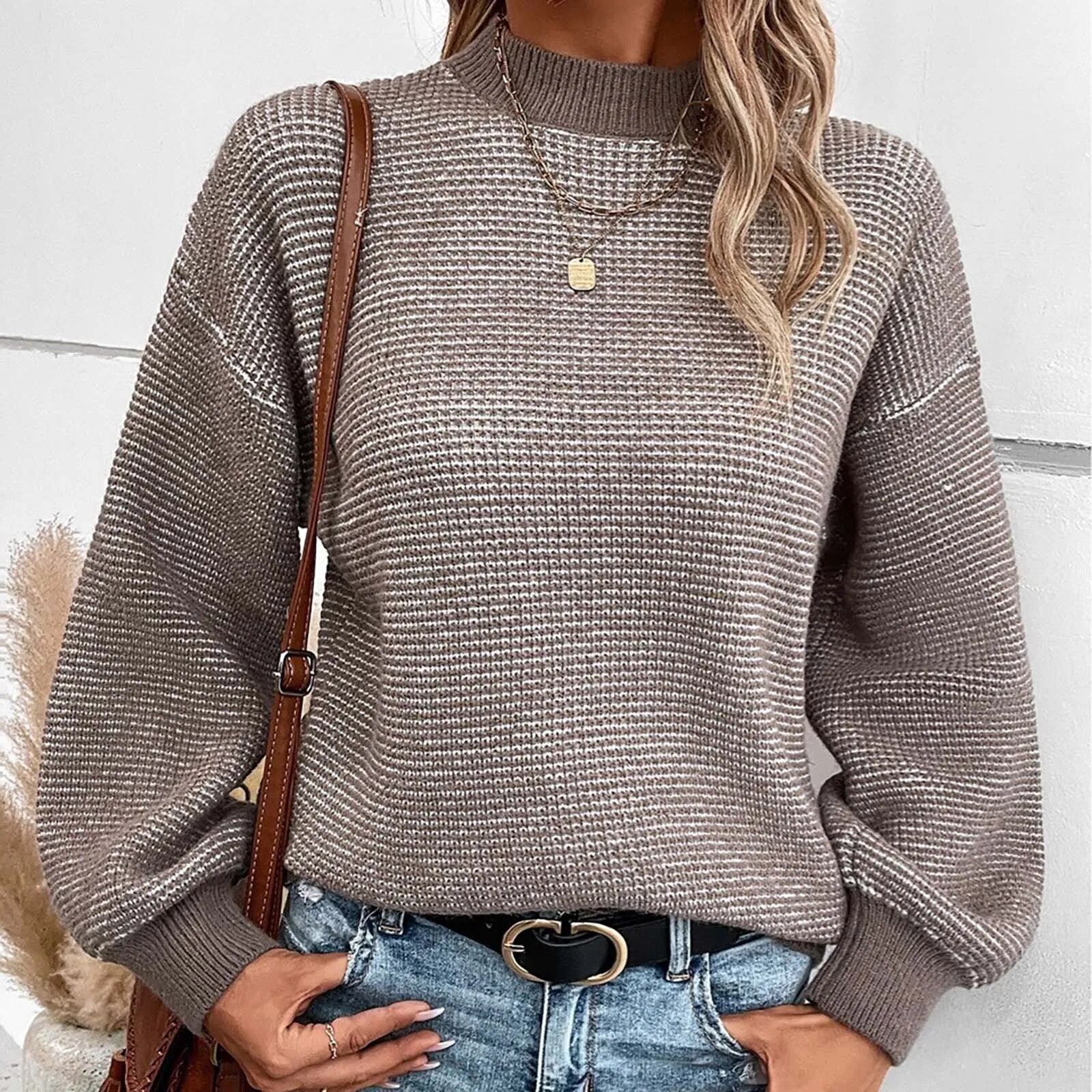 Pull Femme Délavé Chic en Laine 0