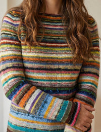 Pull Femme Douillet Rétro Multicolore Laine