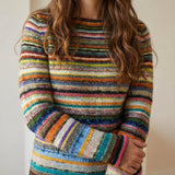 Gemütlicher Damenpullover Retro Mehrfarbig Wolle