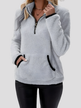 Audrie | Pull Femme Doux en Texture Sherpa
