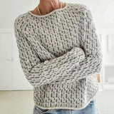 Pull Femme Élégant Col Bateau Gris 0