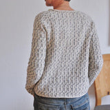 Pull Femme Élégant Col Bateau Gris 2