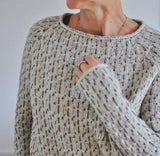 Pull Femme Élégant Col Bateau Gris 3