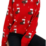 Pull Femme Élégant Col Rond Hiver 0