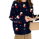 Pull Femme Élégant Col Rond Hiver 1