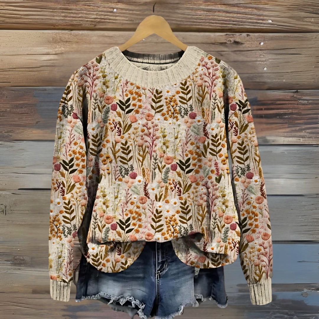 Pull Femme Élégant Floral Confortable 0