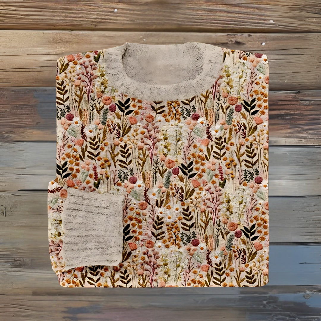 Pull Femme Élégant Floral Confortable 3