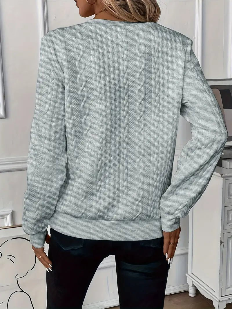 Pull Femme Élégant à Col Rond Moderne 7