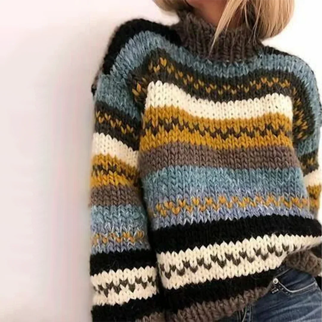 Pull Femme Élégant à Col Roulé 1