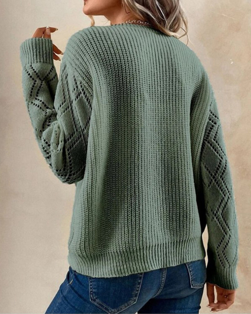 Pull Femme Élégant à Col en V 4