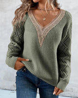 Pull Femme Élégant à Col en V 5
