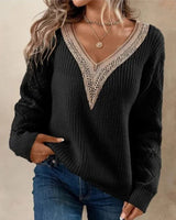 Pull Femme Élégant à Col en V 6