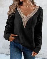 Pull Femme Élégant à Col en V 7