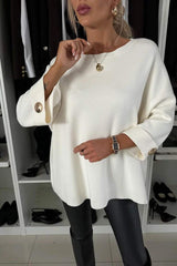 Pull Femme Élégant à Détails Boutonnés 6
