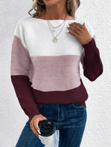Pull Femme Élégant à Rayures Multicolore 1
