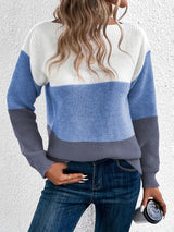 Pull Femme Élégant à Rayures Multicolore 3